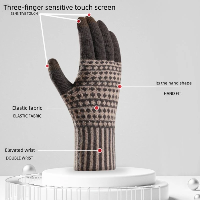 New Cross Border Touchscreen G - đánh giá và giá Wool Glove Lined
